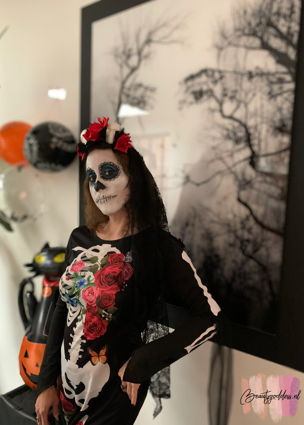 Halloween 2021 sugar skull look