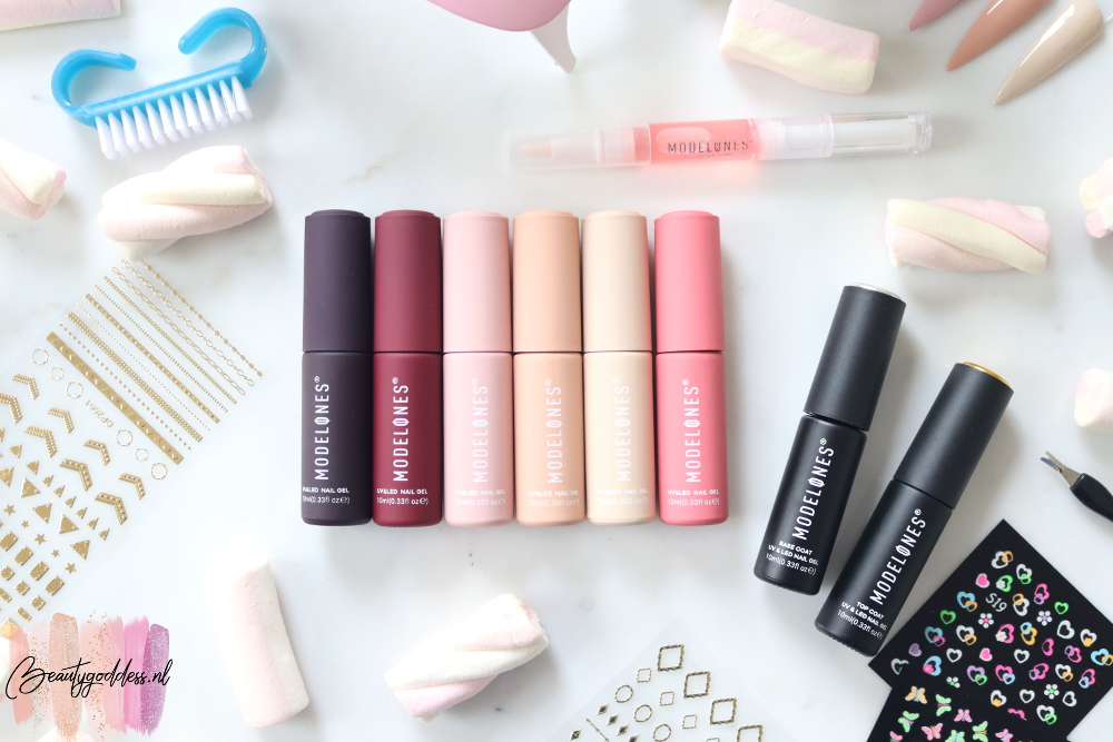 Modelones Pink Lipstick gel polish starter kit review