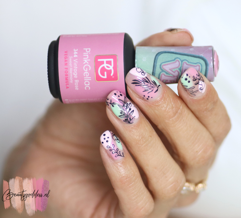 Pink Gellac Sweet Harmony nailart